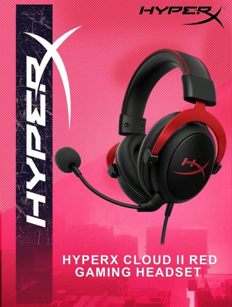 ヘッドホン HyperX Cloud II Red Gaming Headset
