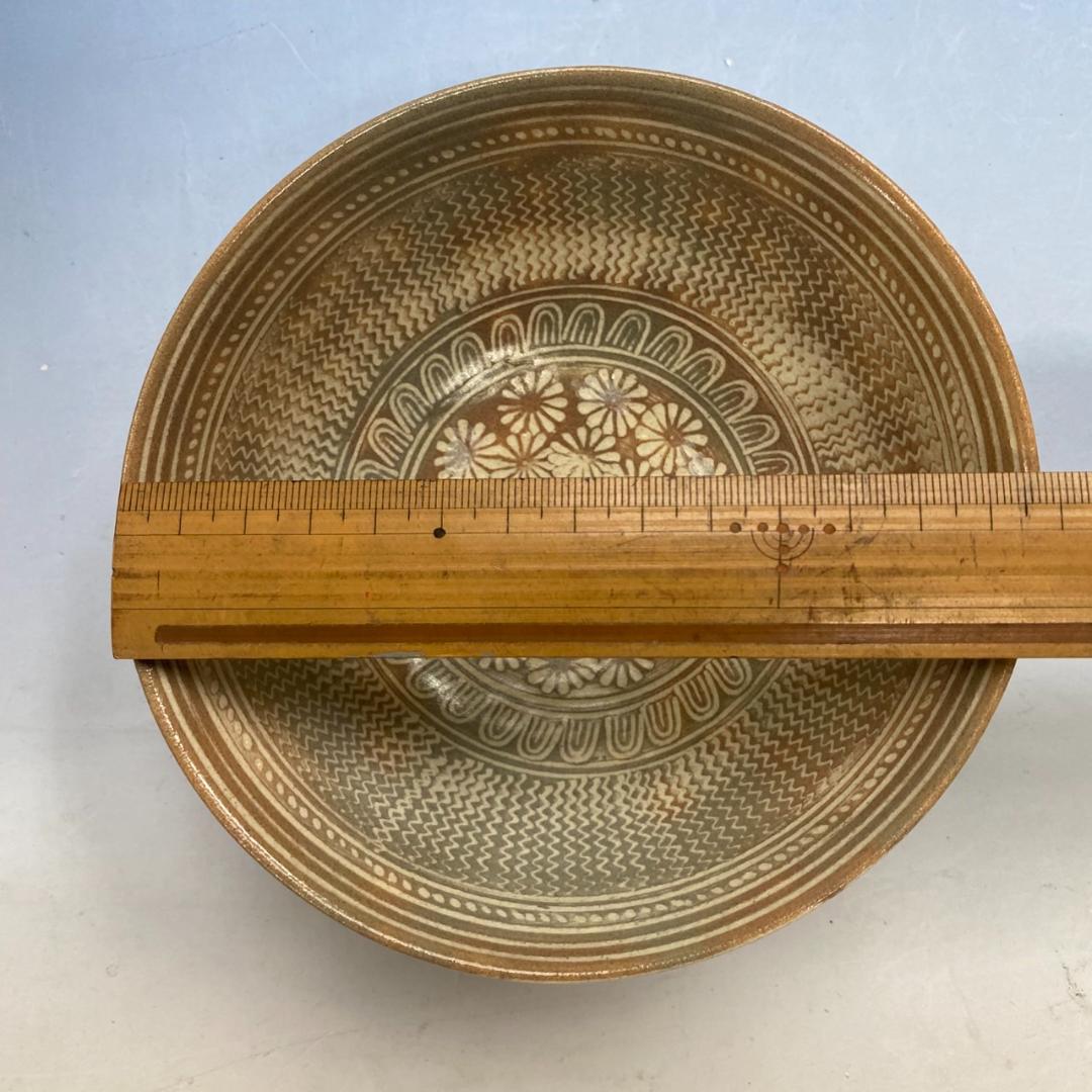 駕洛窯　三島茶碗　共箱付き