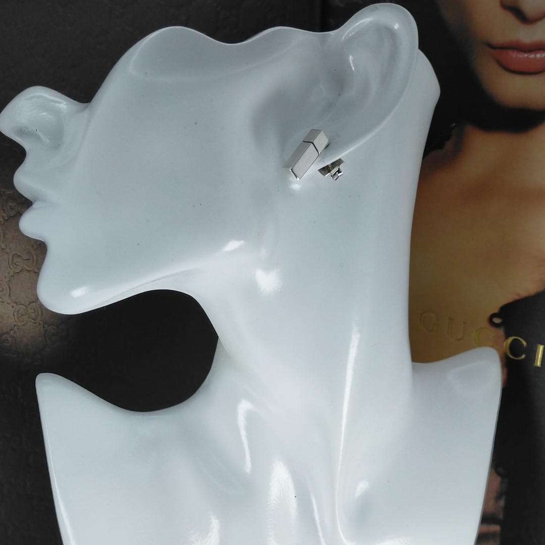 ◇【GUCCI】Gロゴ　ブロック　スクエア　ピアス　1784