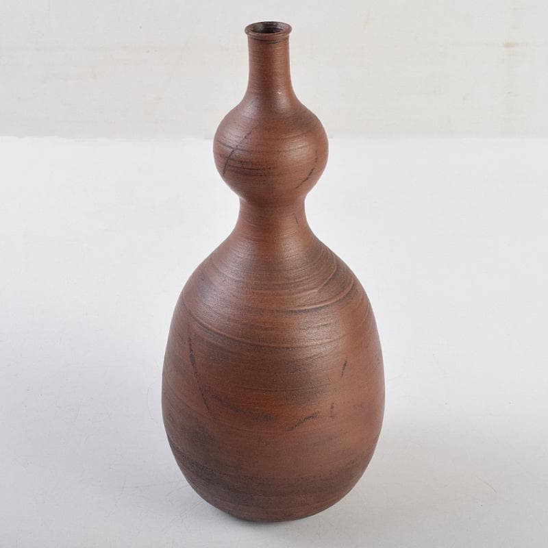 桂又三郎極め　江戸初期　古備前　人物刻　細口瓢徳利　V　R9490