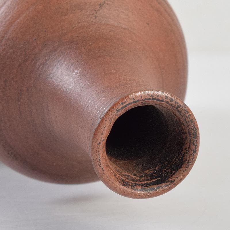 桂又三郎極め　江戸初期　古備前　人物刻　細口瓢徳利　V　R9490