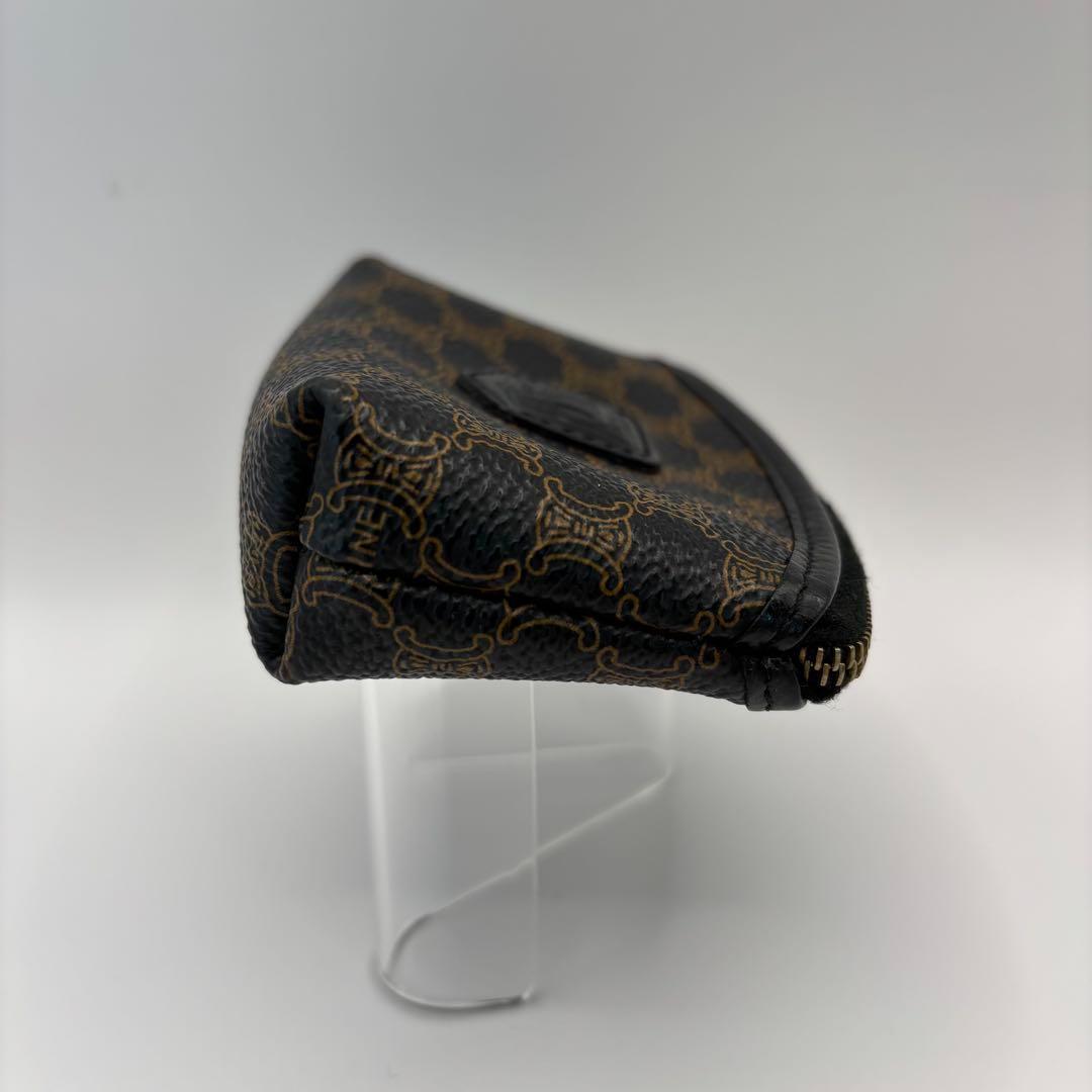 CELINE ケース　マカダム　トリオンフ　ブラック　レザー　黒マカダム