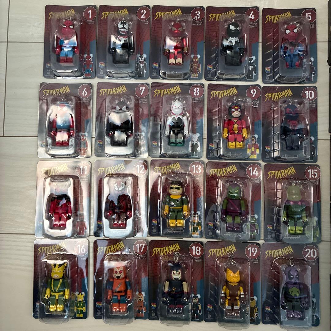 ベアブリック 新品　スパイダーマンシリーズ　コンプリートセット