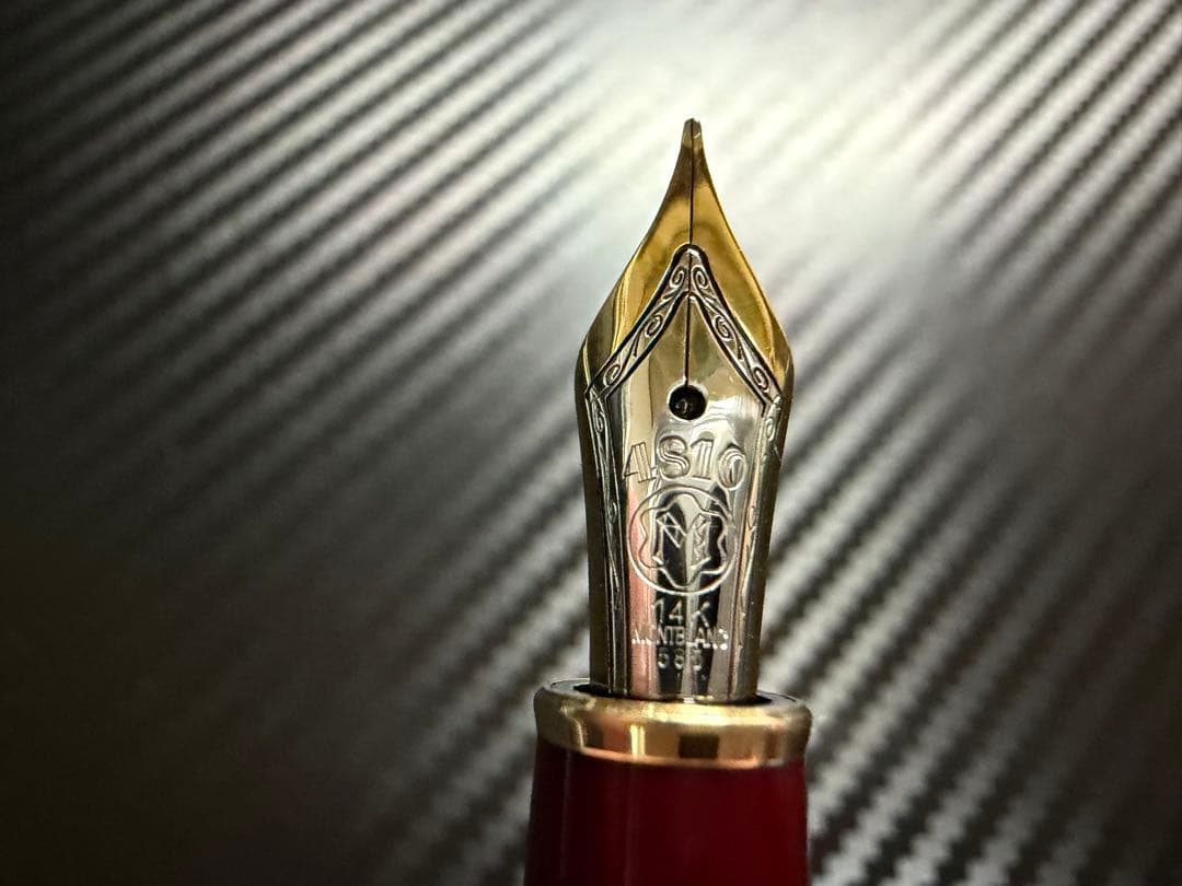 美品 モンブラン マイスターシュテュック 144 ボルドー 中白 F 万年筆