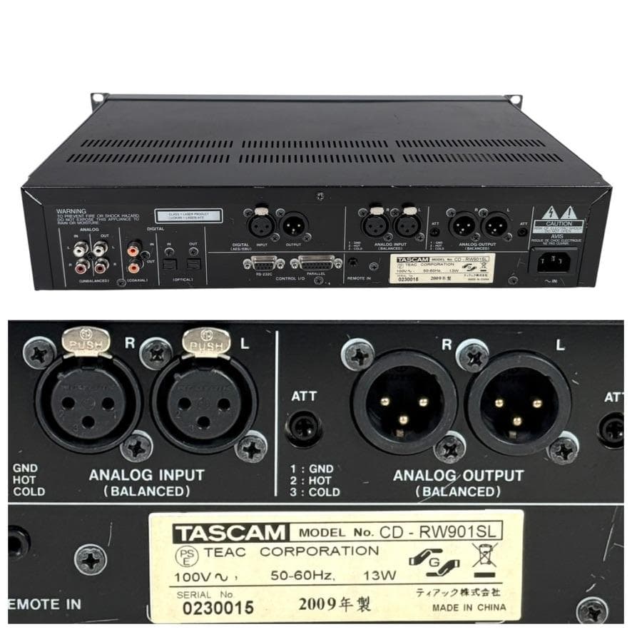 ◆CD録音履歴7時間◆TASCAM CDレコーダー CD-RW901SL