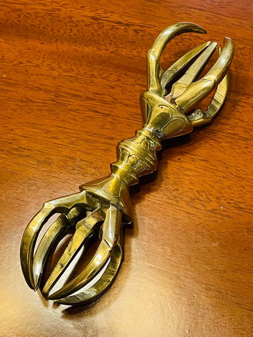 日本式 新品 未使用 送料無料 五鈷杵　バジュラ　ドルジェ　密教法具 16㎝