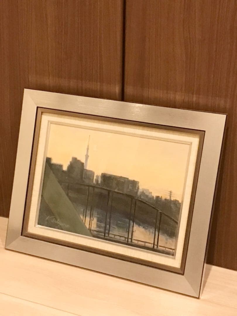〜絵画〜　夕暮れのスカイツリーを眺めて♫