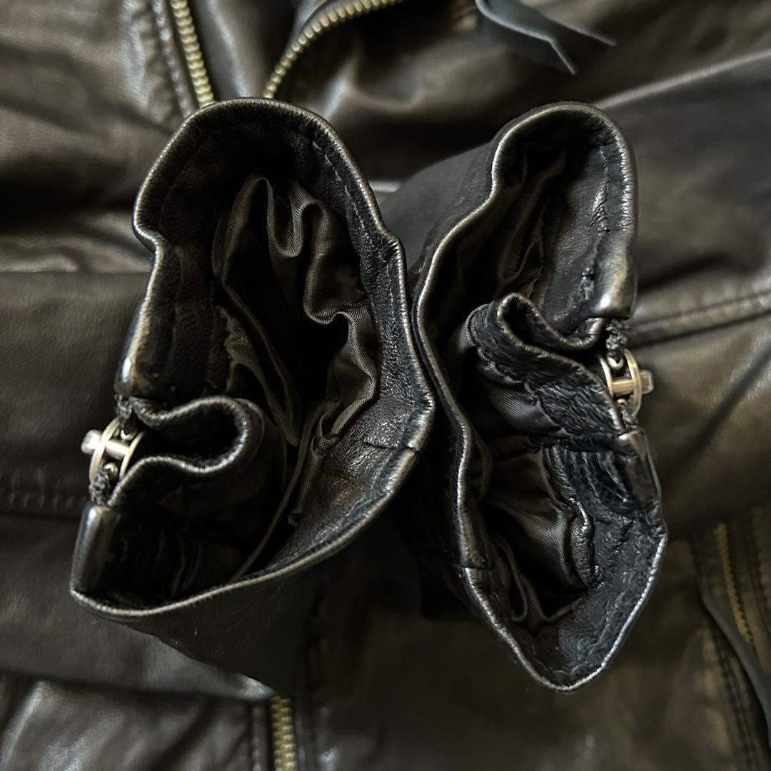 美品 The Beams シングル ライダース レザー ジャケット やぎ革