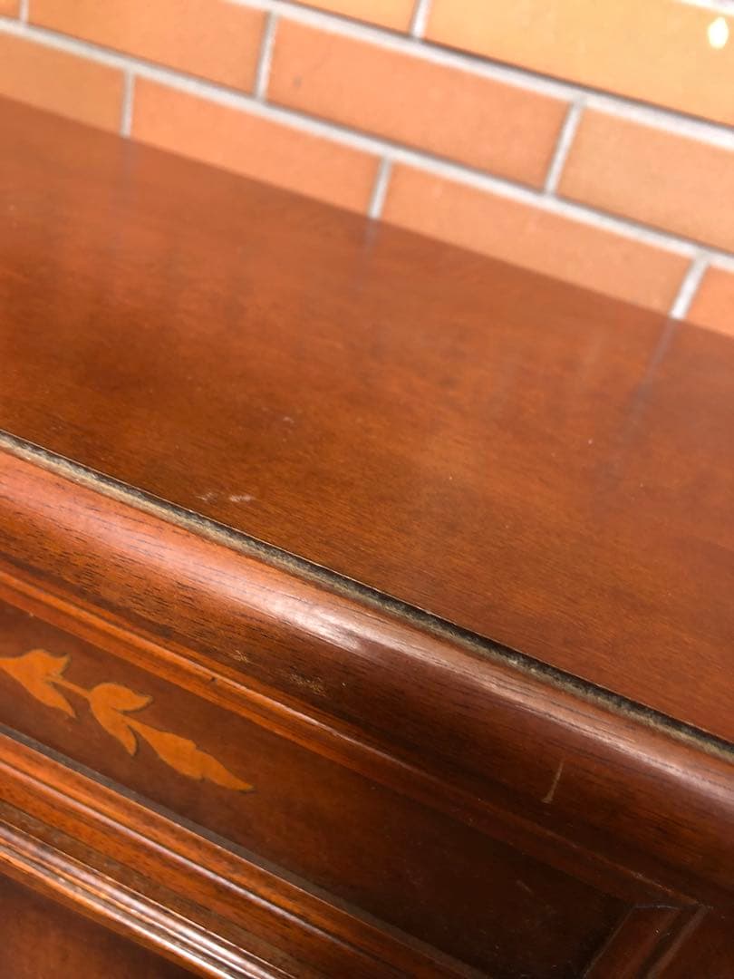 ヨーロピアン　イタリア　チェスト　ロココ調　アンティーク調　花台　木性　茶色