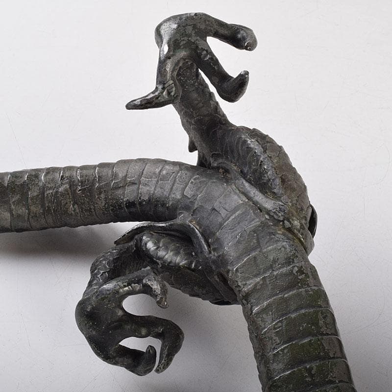 オベサス　時代金工　古銅鍍金　龍　置物　重さ約4kg　D　R9340H