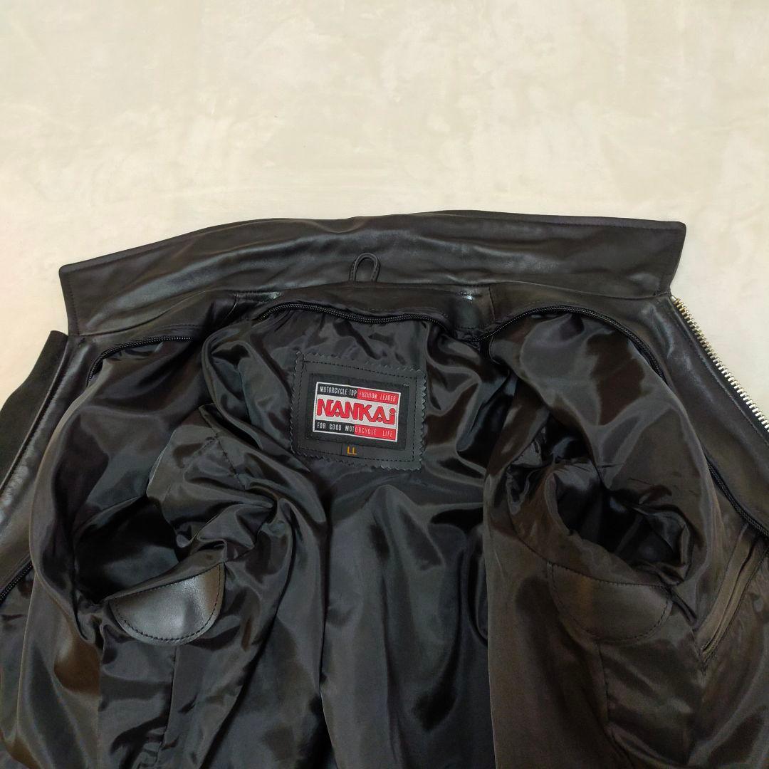 Man　美品　NANKAI　南海　ライナー付きシングルライダースジャケット