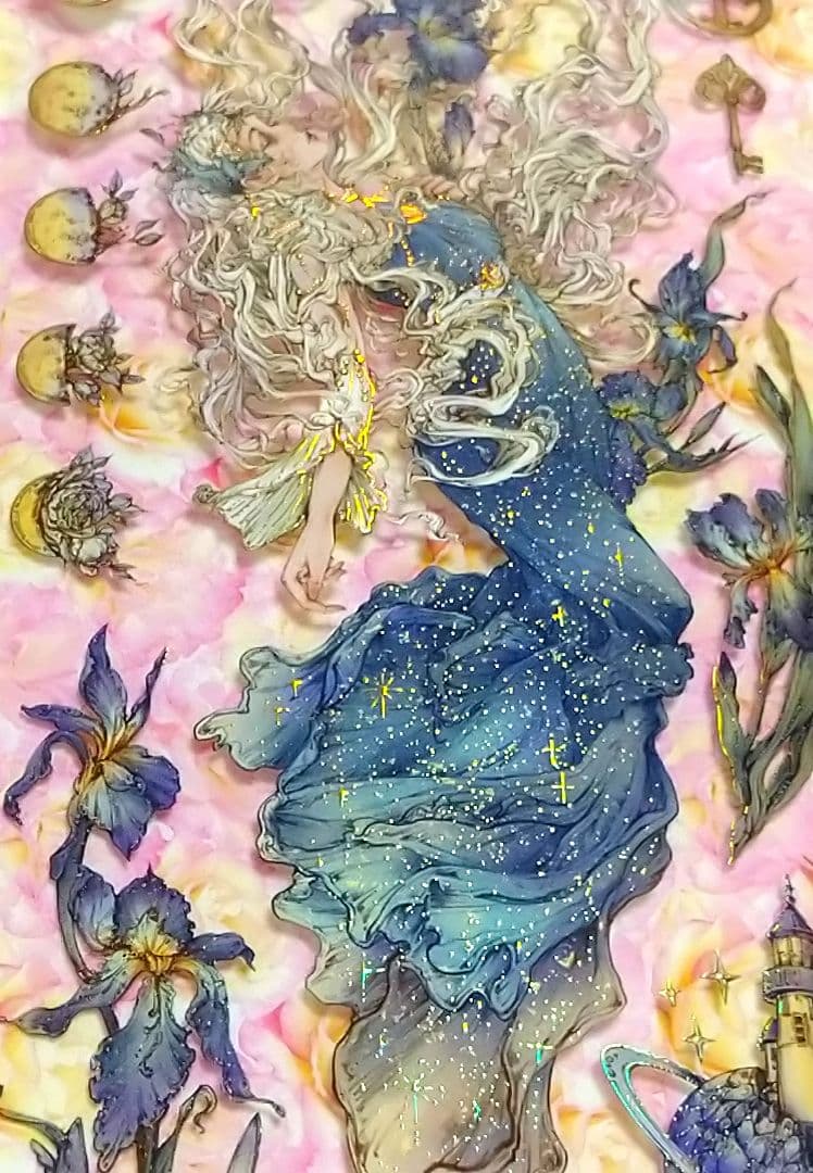 J421＃永恒(镭射金)猫匠的野蔷薇切り売り海外人物マステ女の子