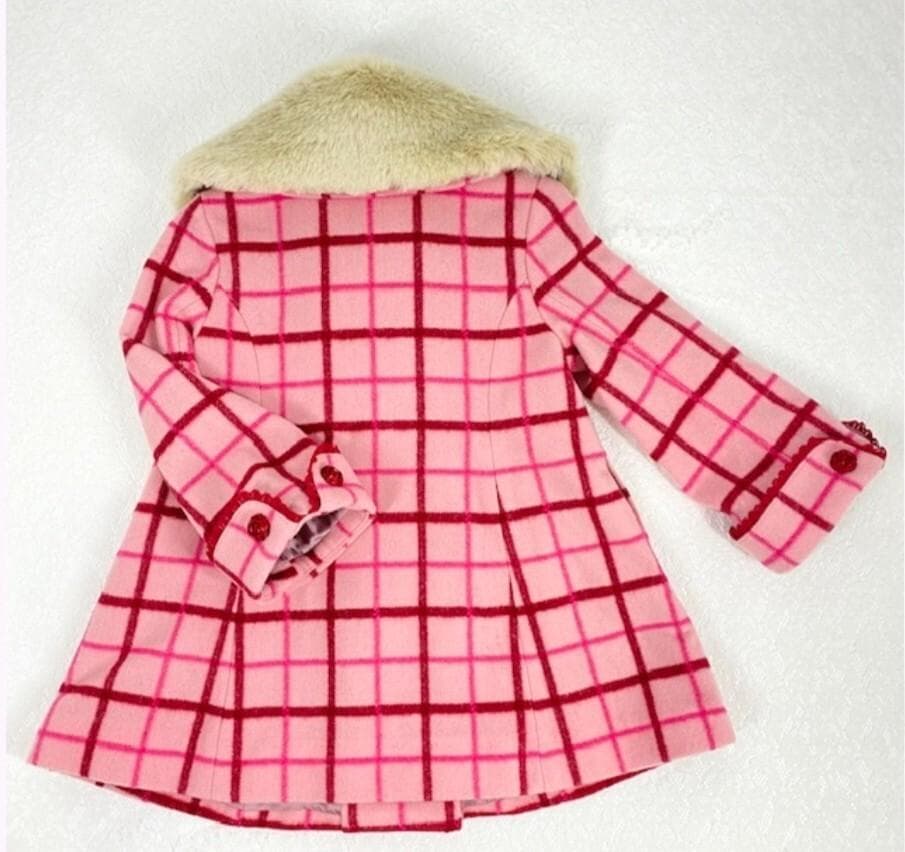 ♥セット売り♥️チェックウールコートくまアップリケJSK♥シャーリーテンプル♥