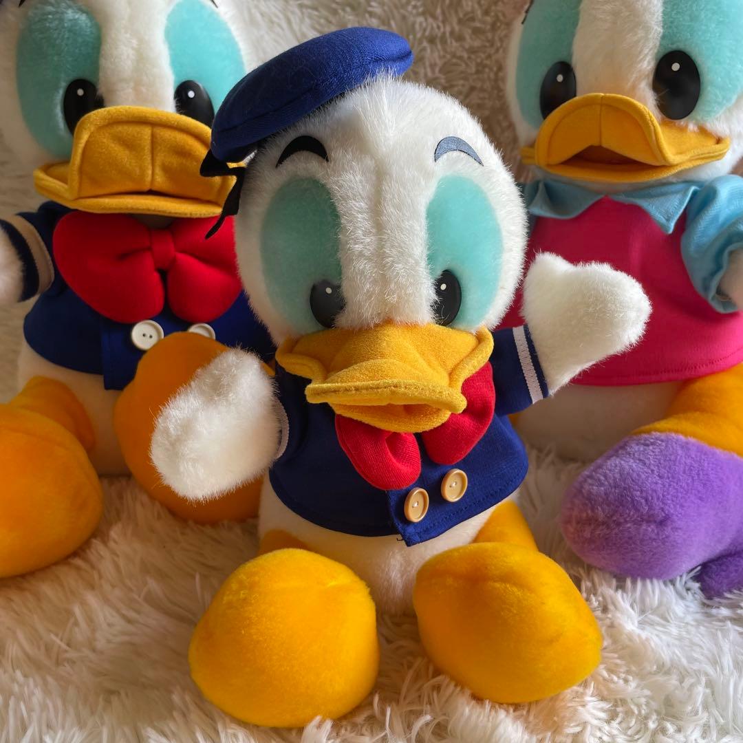 ドナルド（大、小）、デイジー　ぬいぐるみ　3個セット　希少　レア！