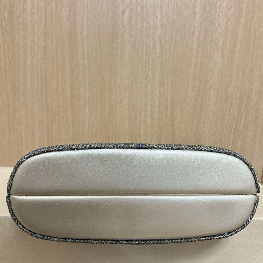 神田胡蝶　和装バッグ　フォーマル　組み織　正絹　金糸　ブラック　ゴールド