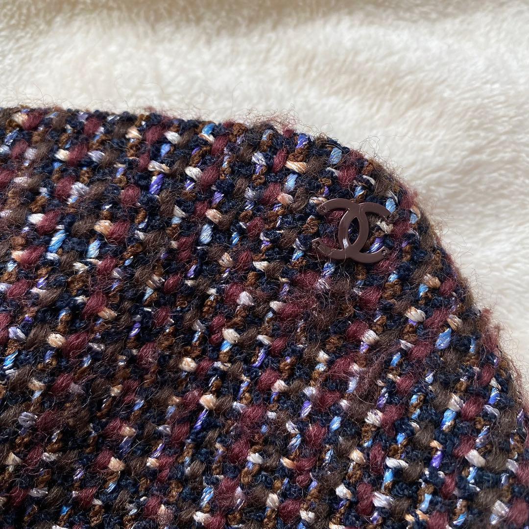 CHANEL ラメツイード スカート ボックスプリーツ ウール