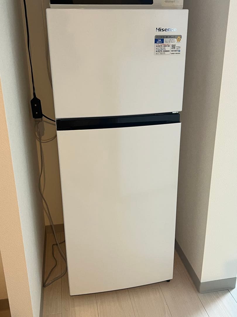Hisense 2ドア冷蔵庫 120L 幅47.5cm