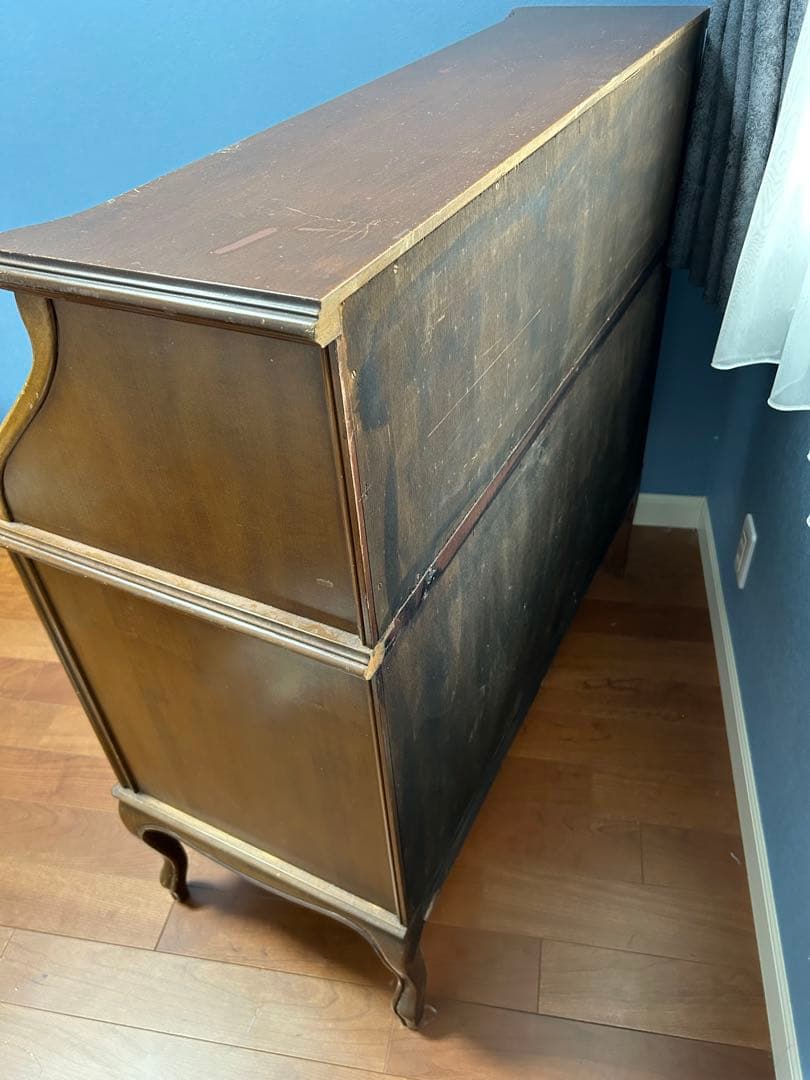 アンティーク　ライティングビューロー　デスク　チェスト　猫足　ビンテージ