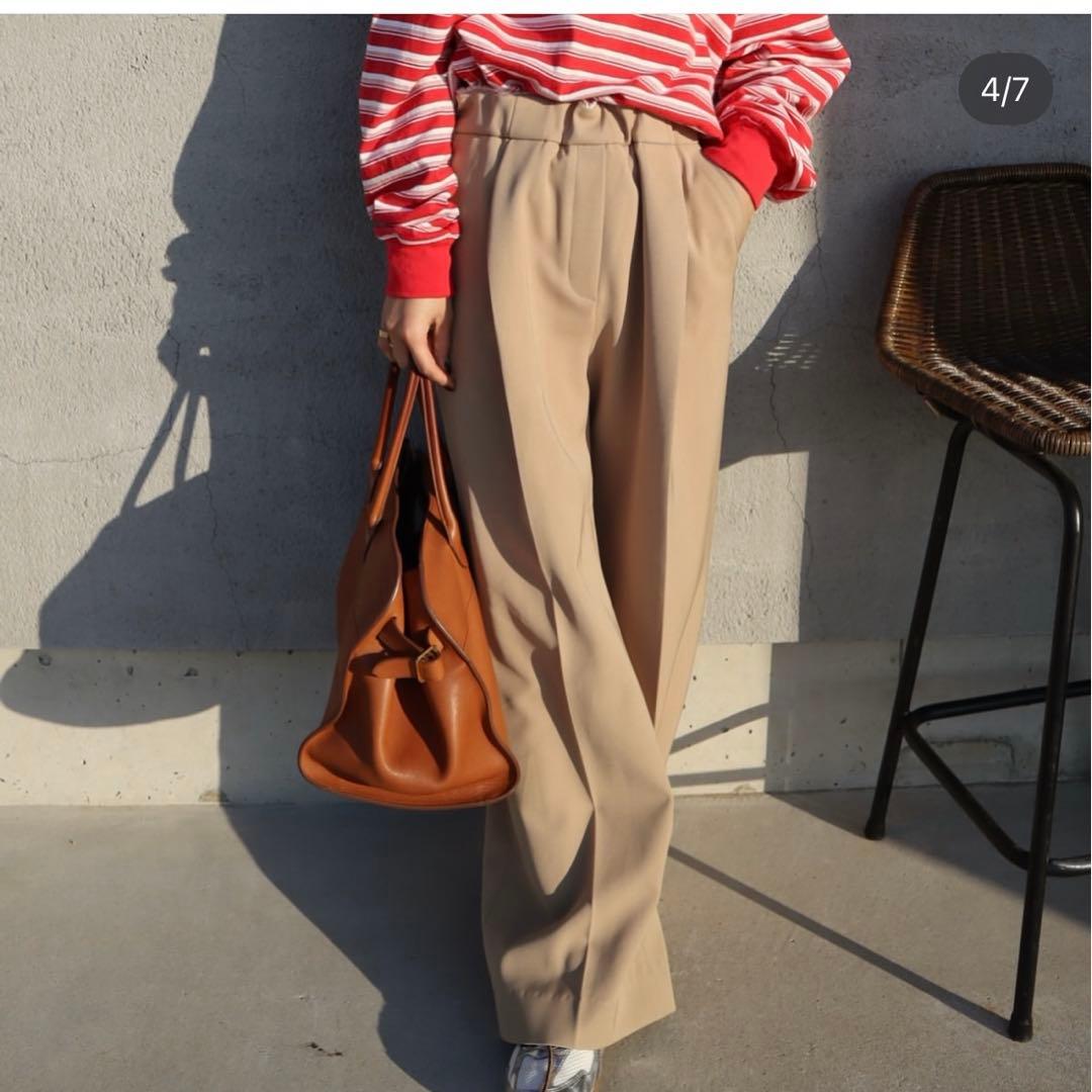 epa エパ　ツイルワイドパンツ ベージュ