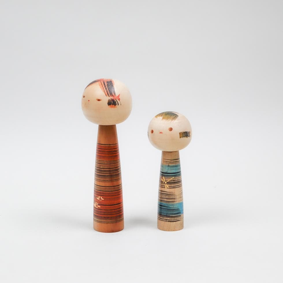 創作こけし 山中三平 姉弟 郷土玩具