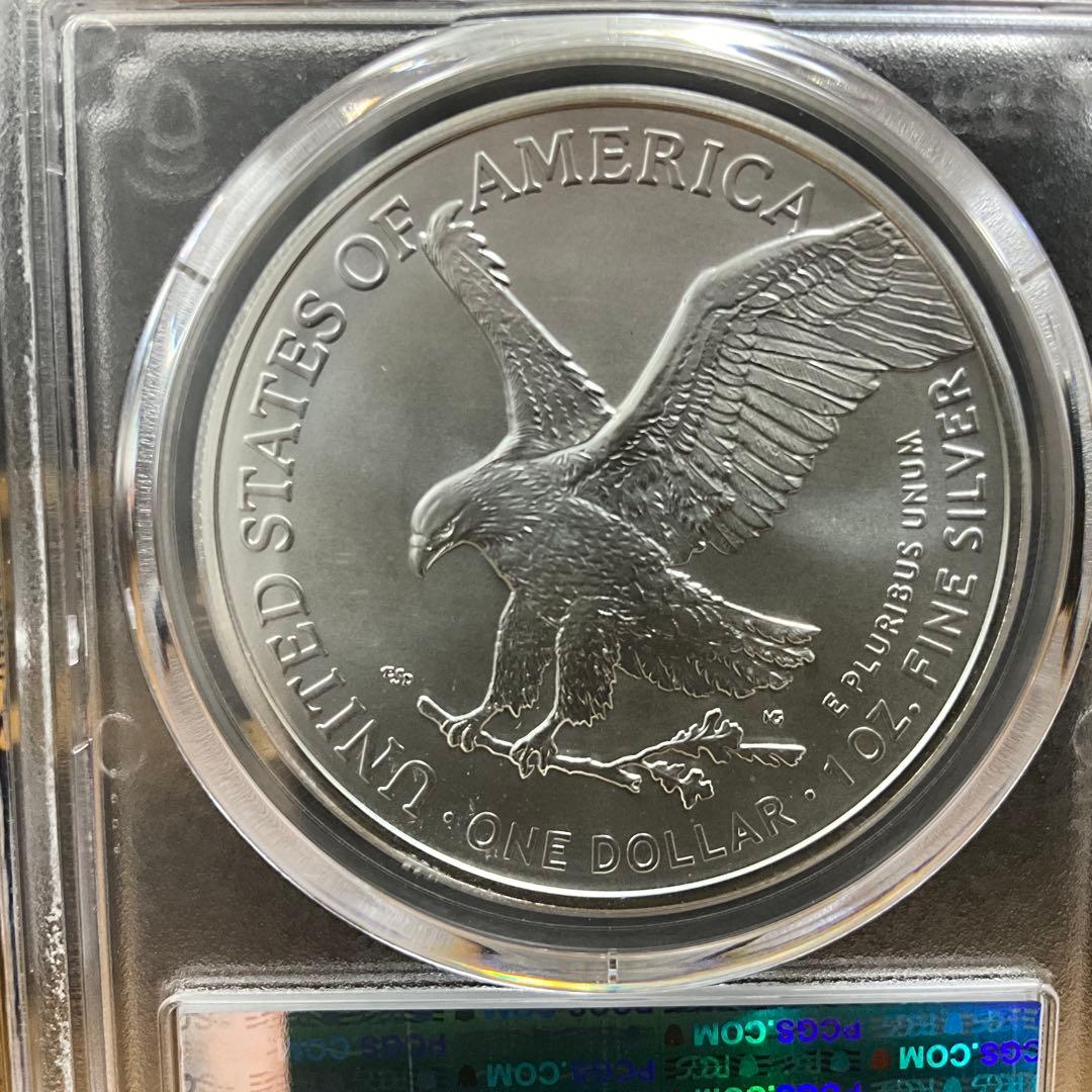 【新品】Eagleシルバーイーグル銀貨2022-W PCGS MS70
