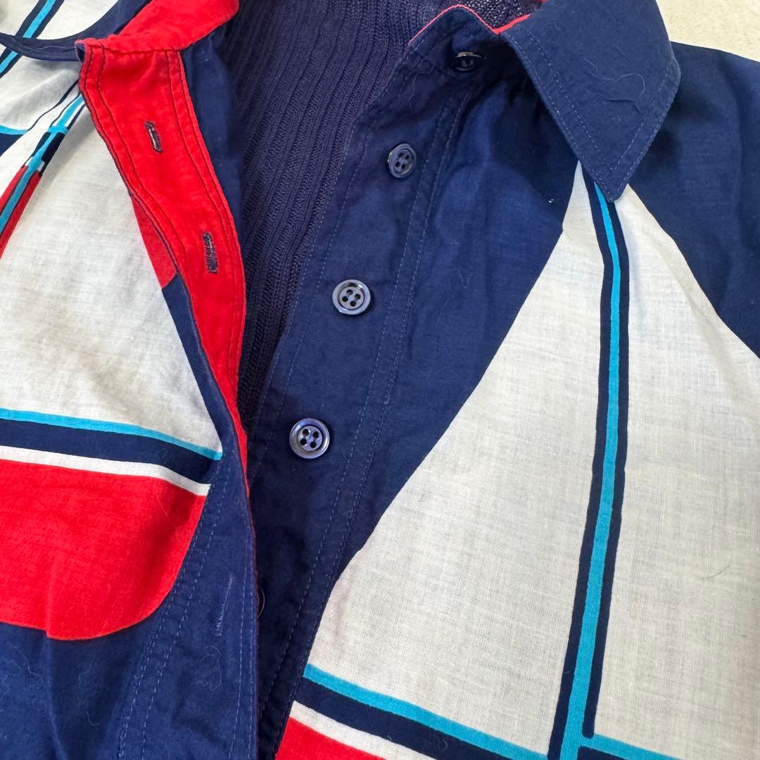 HERMES エルメス　ニット　コットン　ポロシャツ　ネイビー　サイズ38