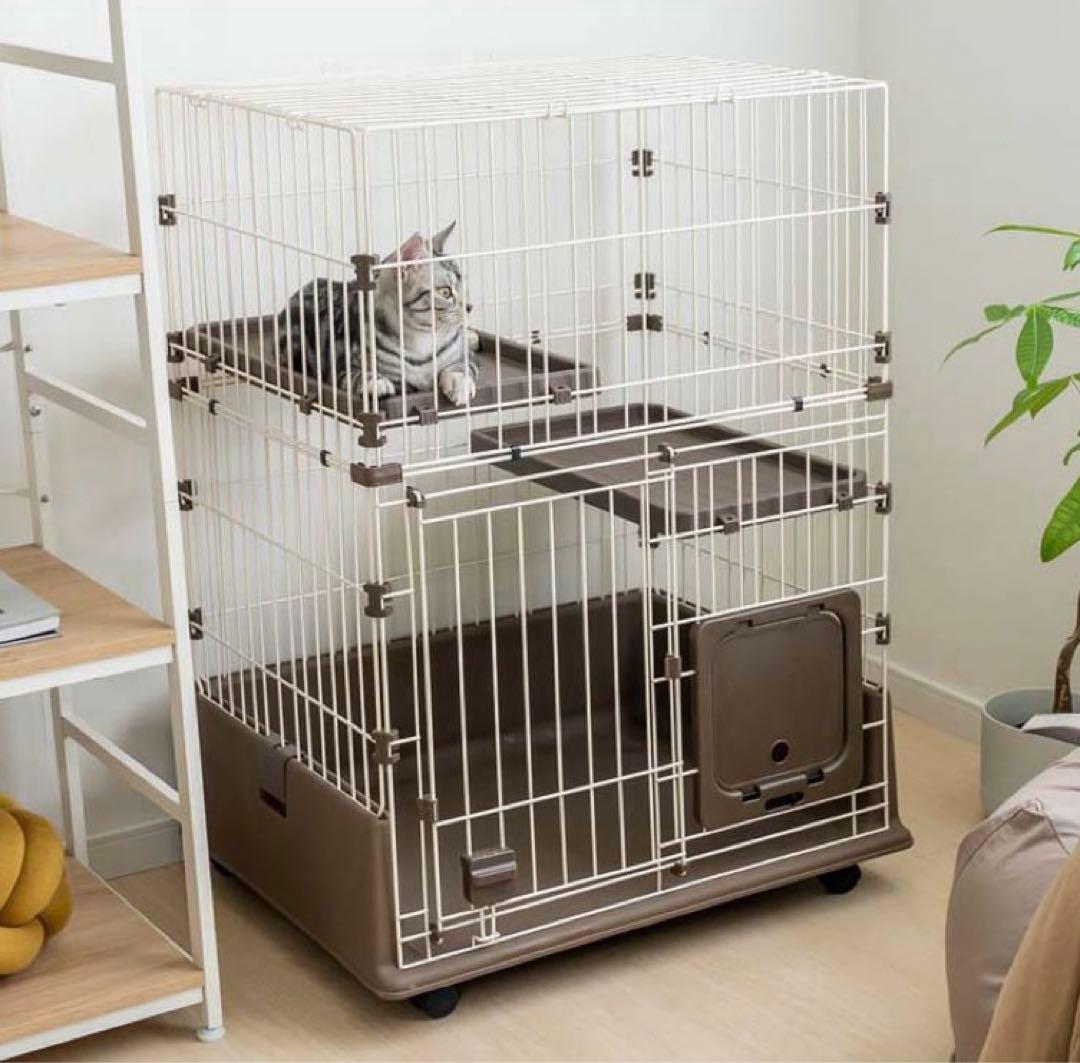 キャットケージ　コンパクトタイプ　キャスター付き