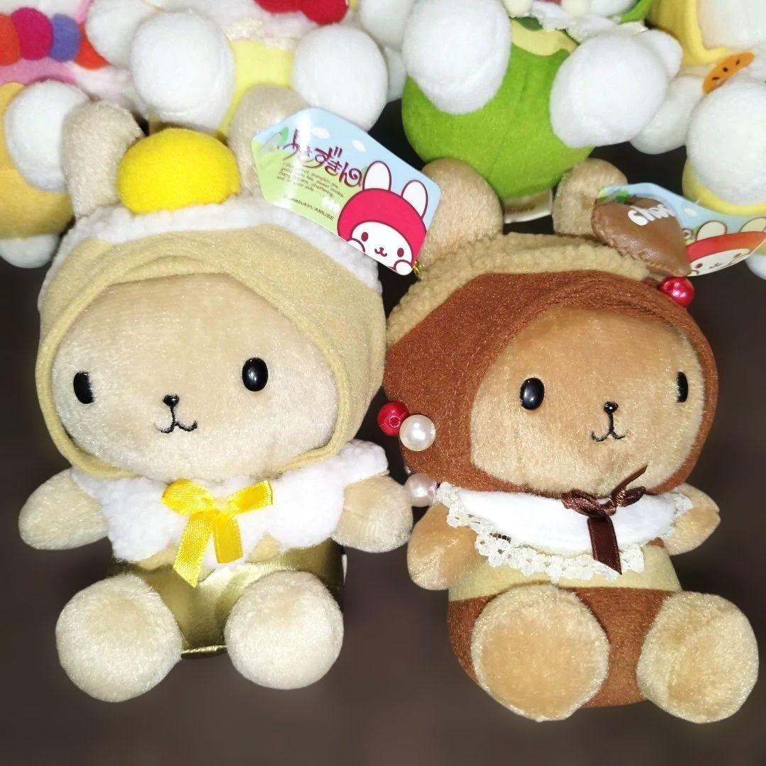 新品未使用 うさずきん ぬいぐるみ 6セット ケーキ スイーツ レトロ レア