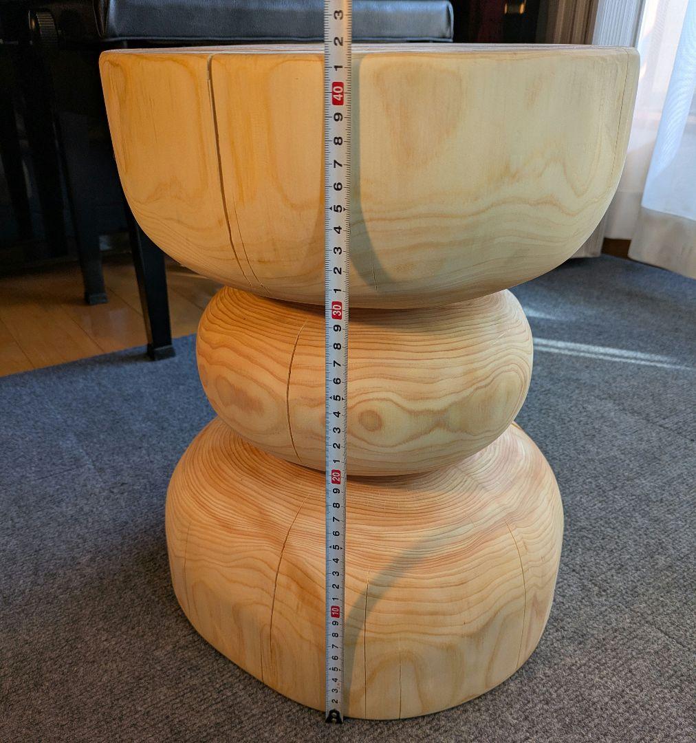 檜　切り株　丸太　椅子　スツール　 テーブル　高さ約41.5㎝