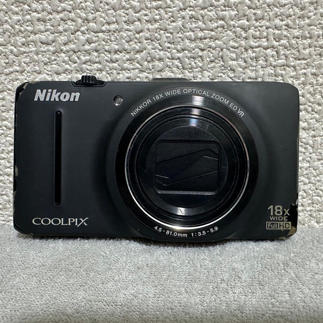 動作品 バッテリー充電器付き✨️COOLPIX S9300 コンデジ　ブラック　黒