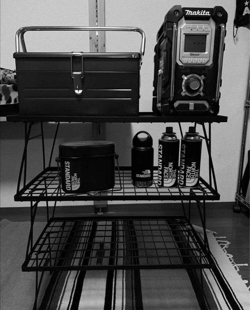 ブラック フィールドラック 3点 収納ケース キャンピングムーン