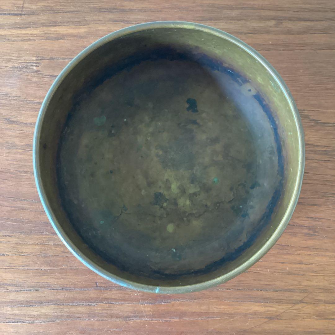 銘あり　建水　銅鉢　銅製　古銅　茶道具　煎茶道具　時代物　金属工芸品