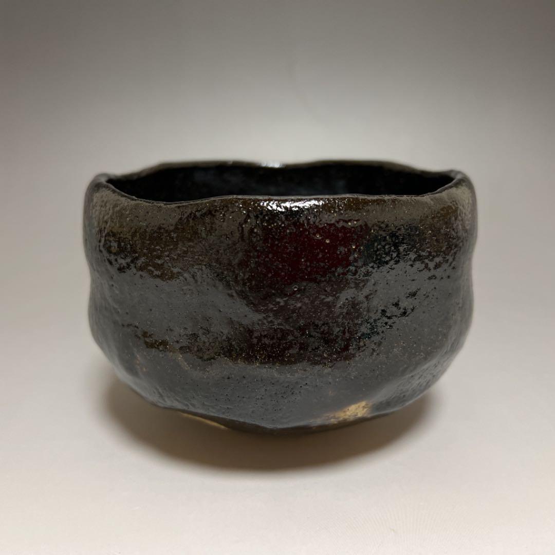 茶道具  黒楽茶碗  二代 小川長楽 造