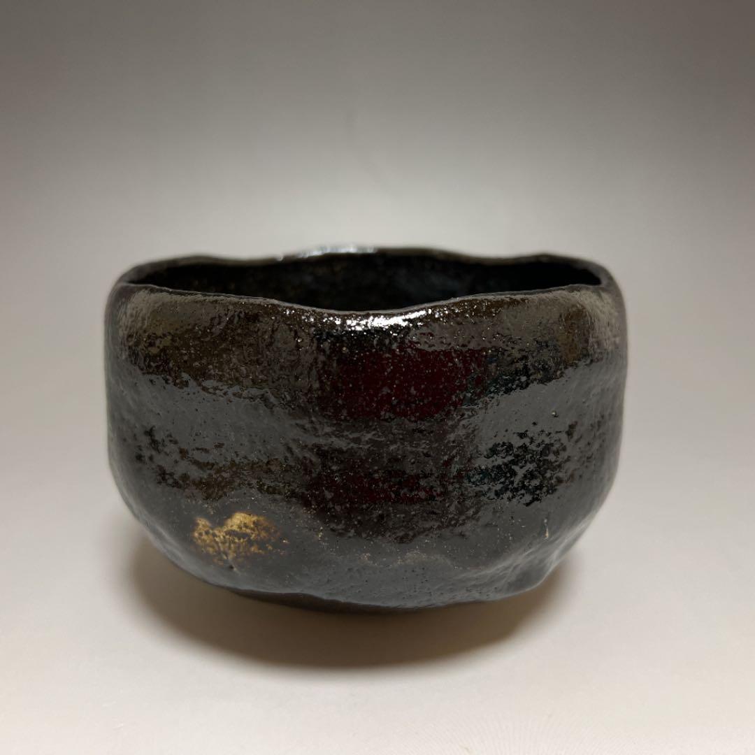 茶道具  黒楽茶碗  二代 小川長楽 造