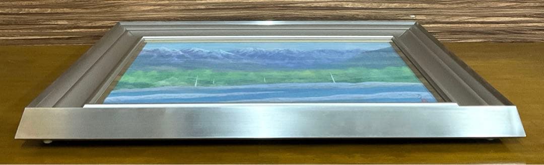 杉原元人　「梓川」　F12号　額縁入り