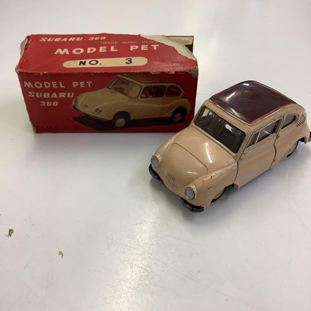 mm2718⑥昭和レトロ　モデルペット　スバル360 No.3 箱あり　1/36