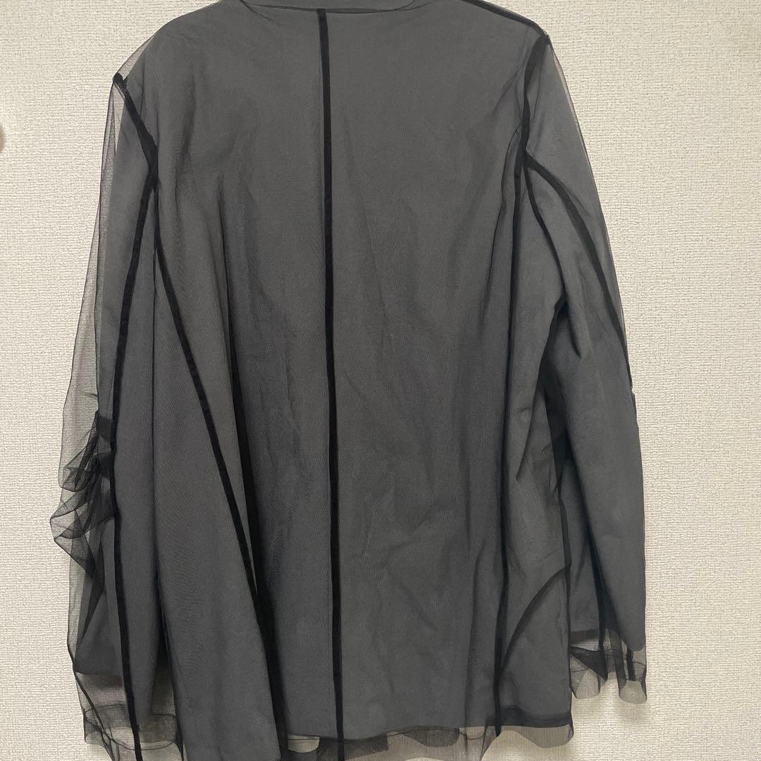 【ANDRESD】boxy layered tulle jacket