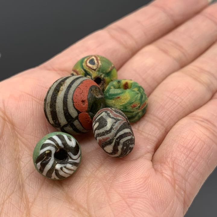 お買得！アンティーク とんぼ玉5個セット