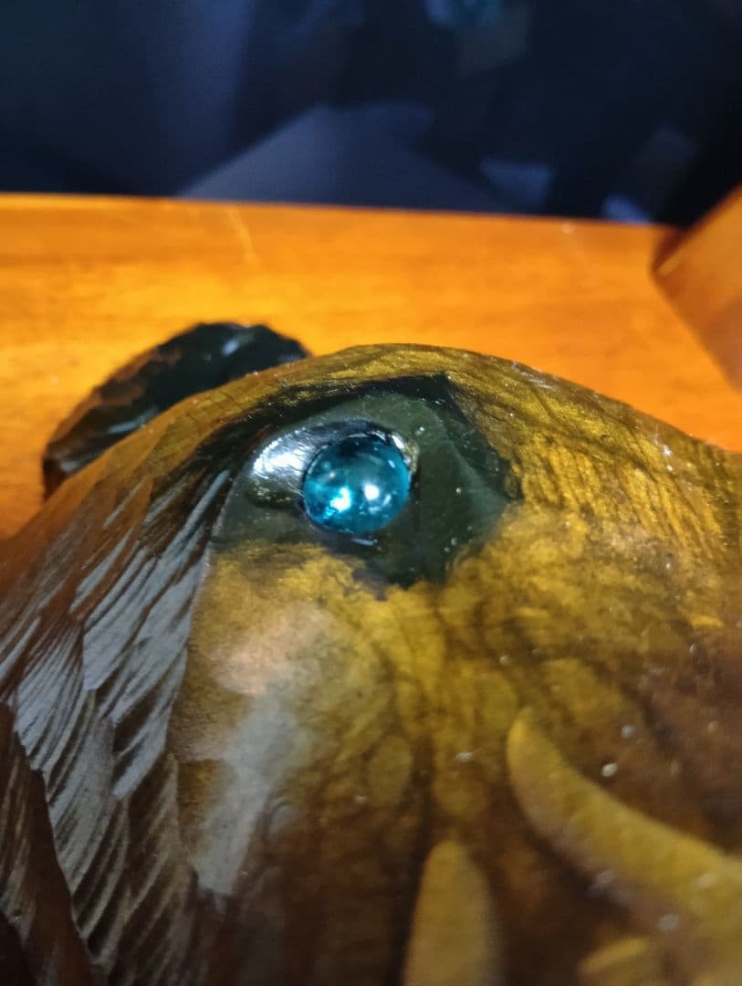 希少　ガラス目　アイヌ民芸　壁掛け　木彫り　熊　堀井民芸　サイン