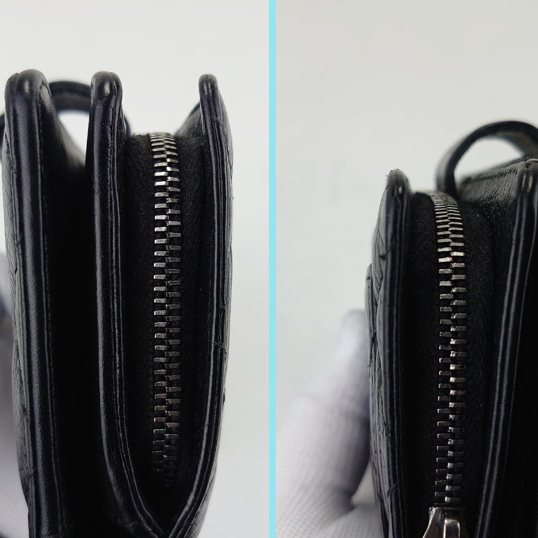 【美品】シャネル　マトラッセ　キャビアスキン　二つ折り財布　美品　1205