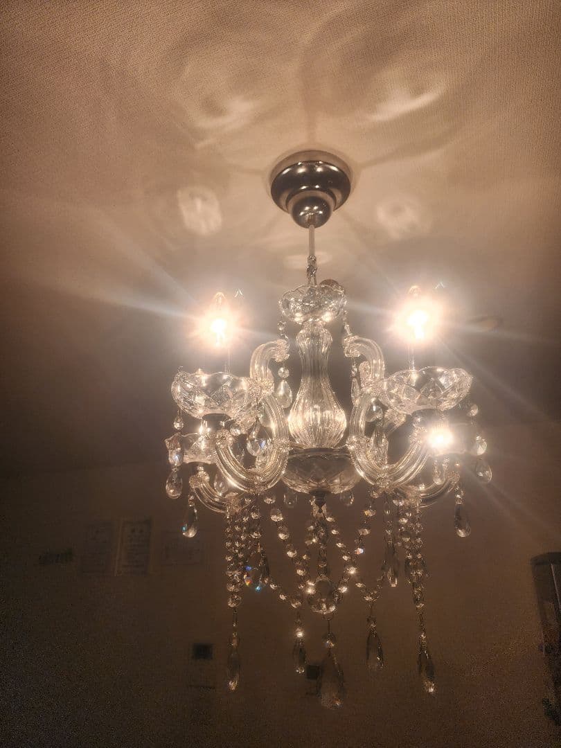 クリスタルシャンデリア 天井照明 5灯式