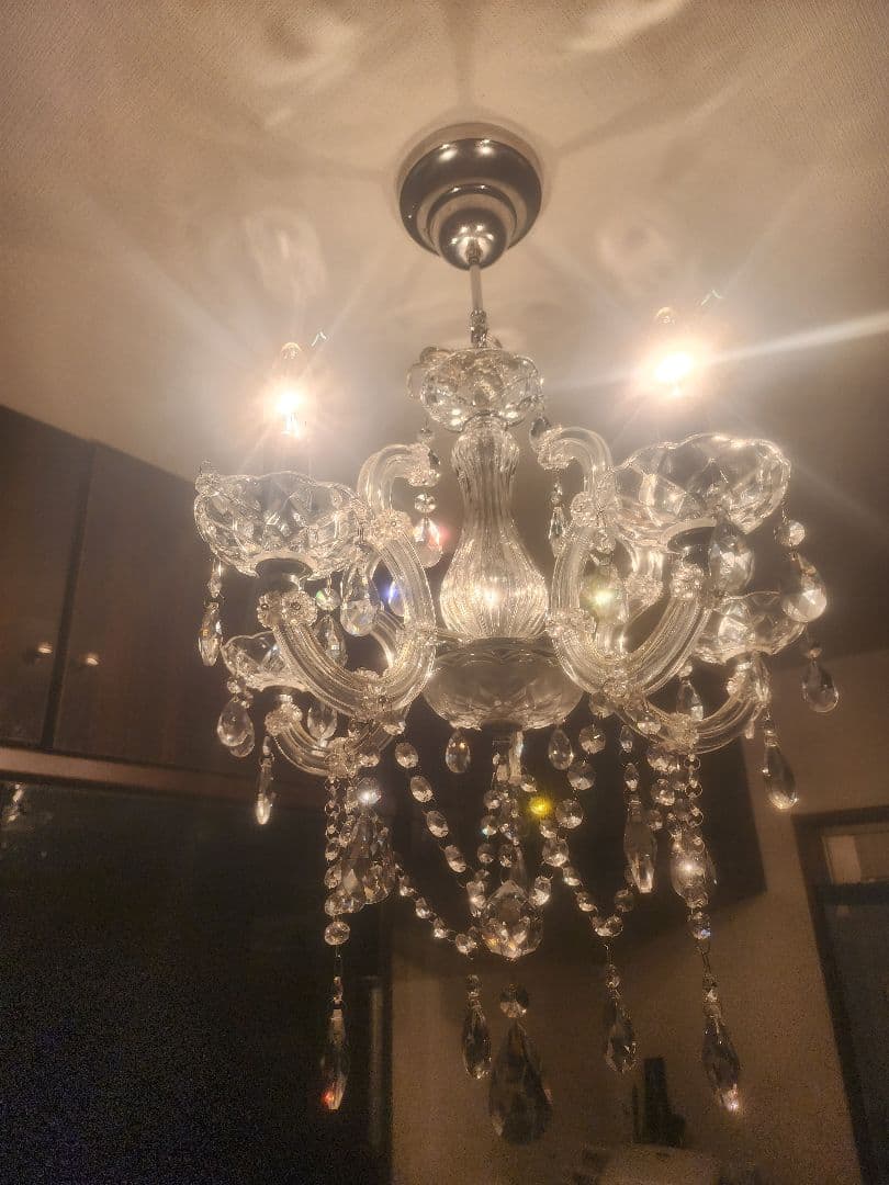 クリスタルシャンデリア 天井照明 5灯式