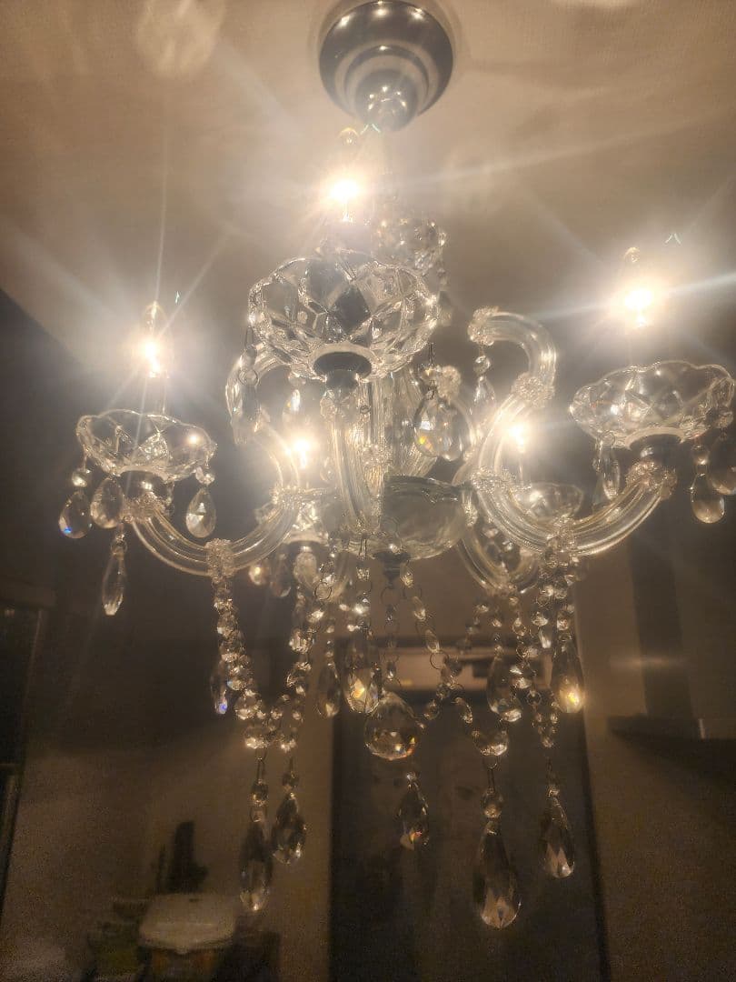 クリスタルシャンデリア 天井照明 5灯式