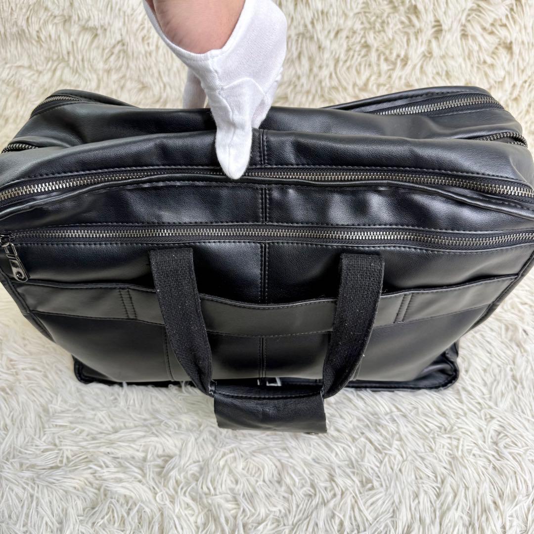 POLARE ORIGINAL 本革 ビジネスバッグ 17インチPC 黒