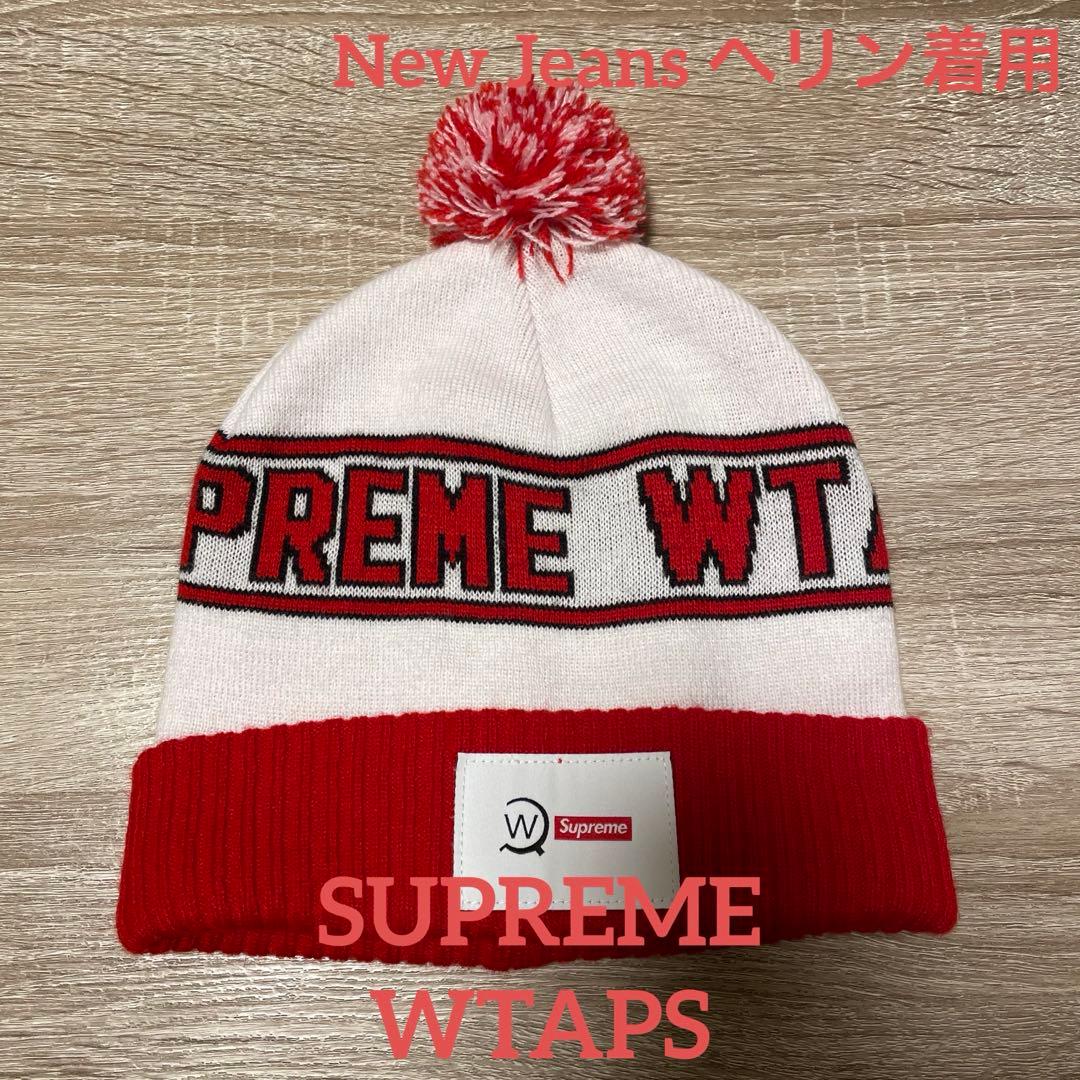 [美品]SUPREME WTAPS ボンボン BEANIE ヘリン着用 赤