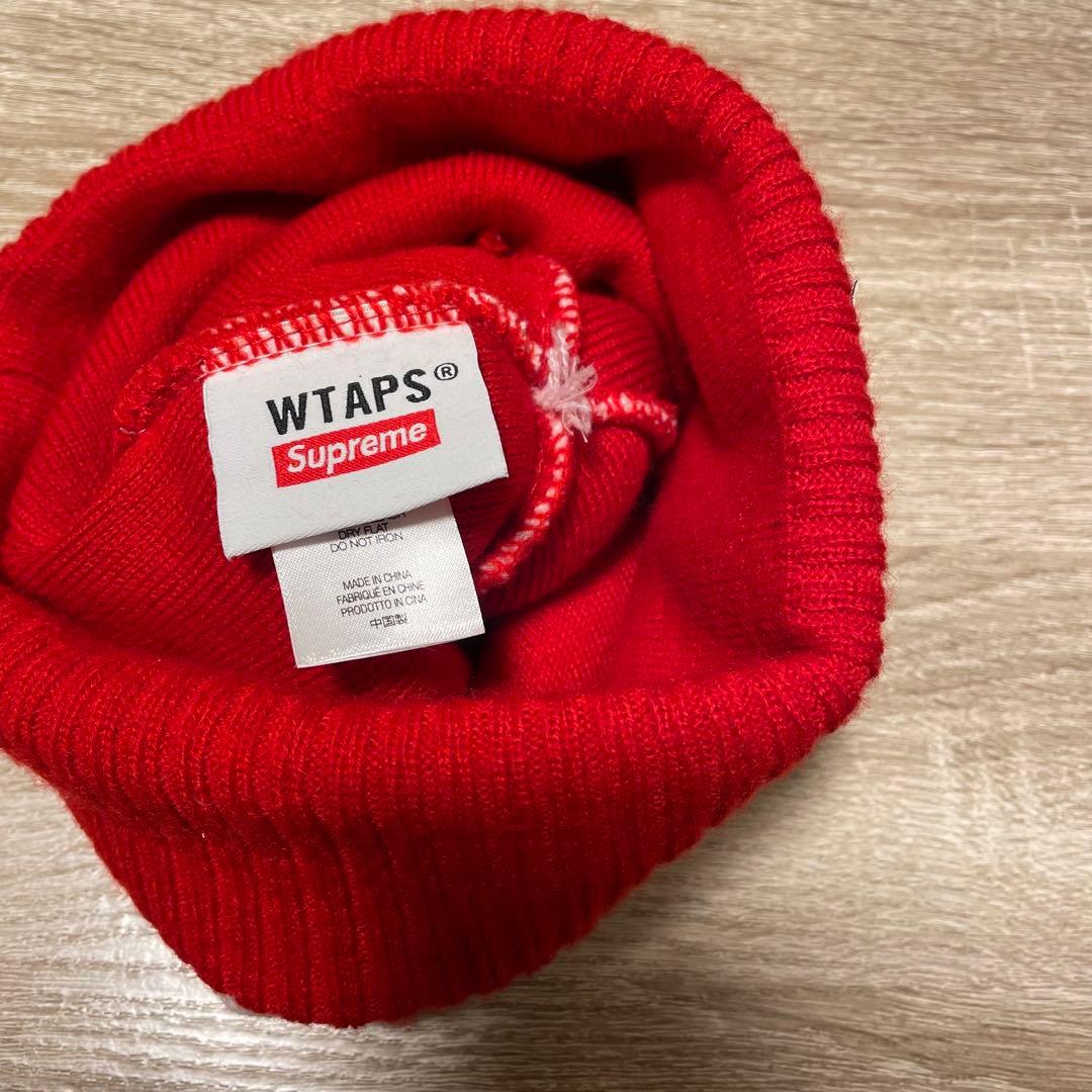 [美品]SUPREME WTAPS ボンボン BEANIE ヘリン着用 赤