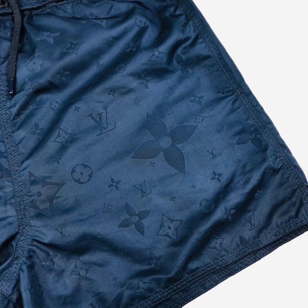 美品★ルイヴィトン・モノグラム総柄 3Dポケット付 スイムパンツ(S)