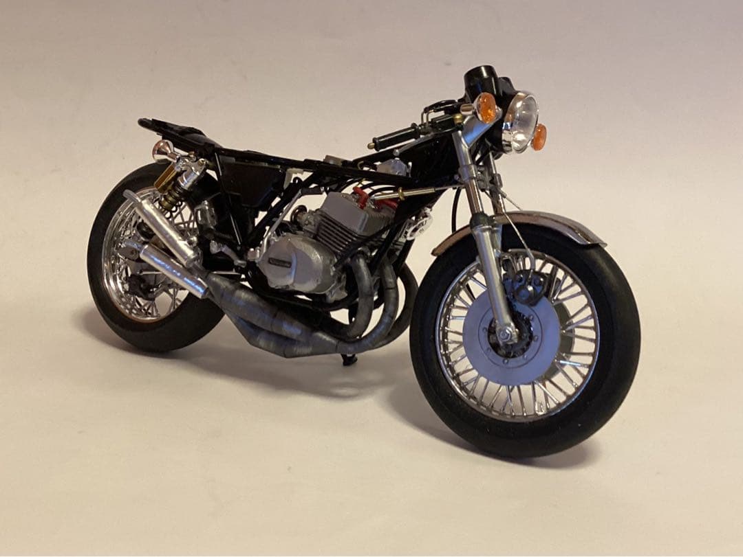 バイクプラモデル　族車　1/12 KH400改、GS1000(完成品)