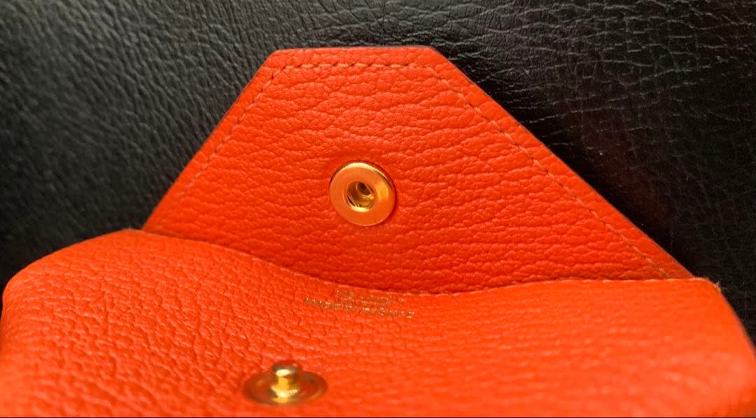 HERMES エルメス　ルヴァン　キャトル　ケース　小銭　未使用　オレンジ
