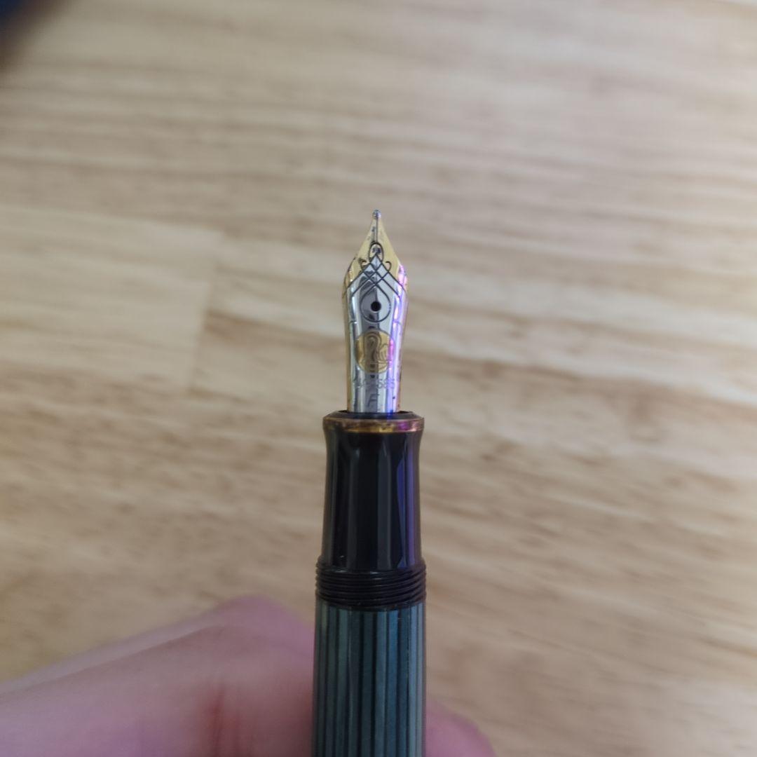 ペリカン スーベレーンm400 万年筆 Fレザーケース モンブラン純正インク付き